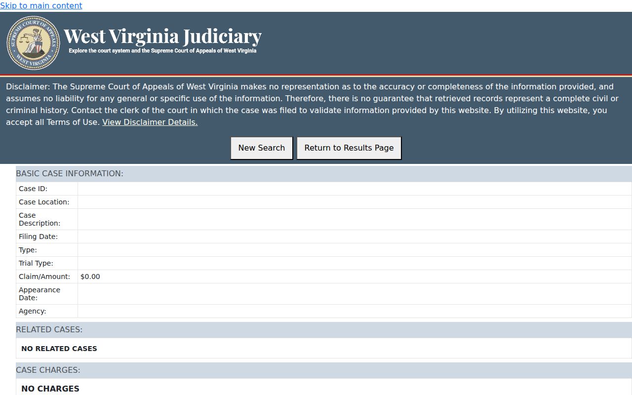 Putnam County criminal docket case-detail fields