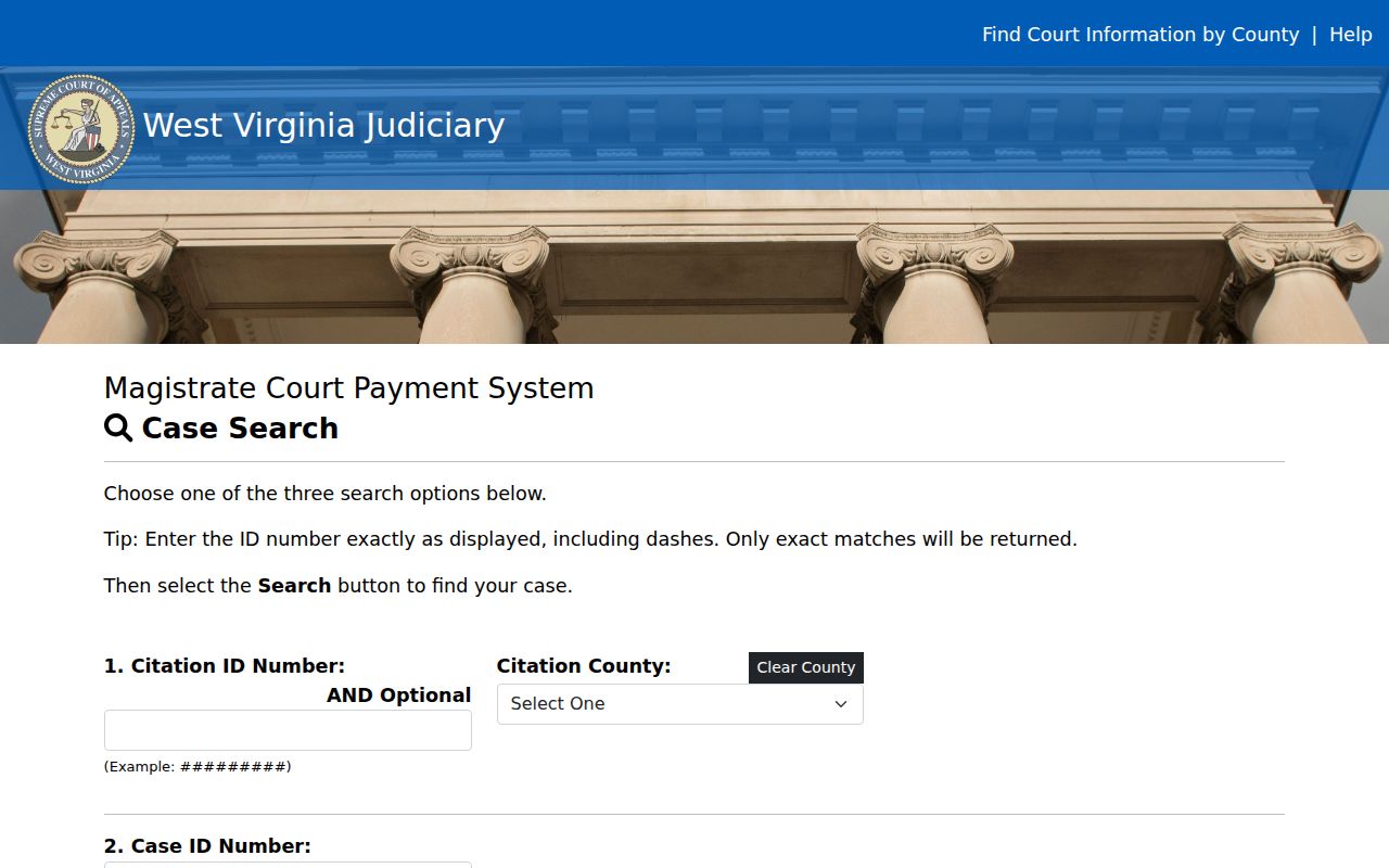 Putnam County traffic court records citation ID search