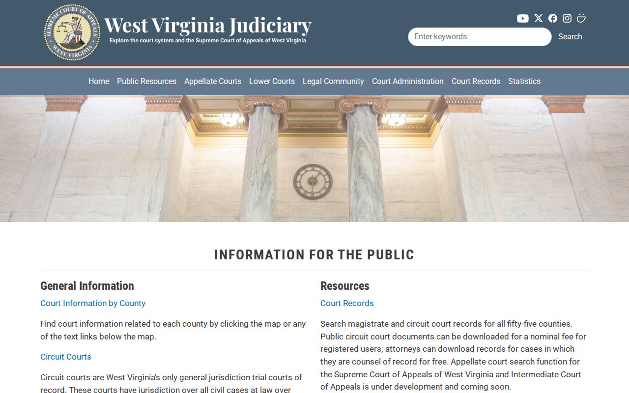 Putnam County court docket public court hierarchy